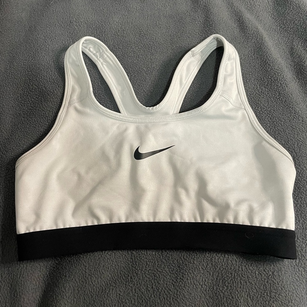 White Nike sports bra, Size M